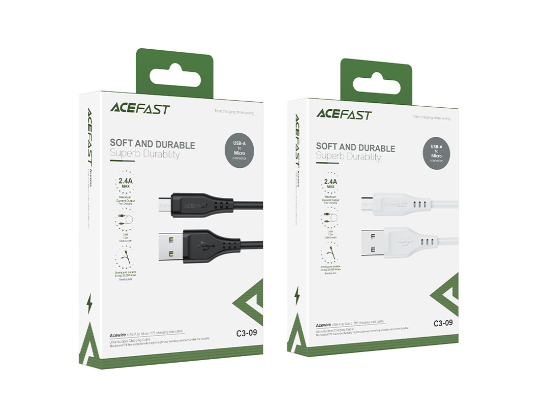 ACEFAST C3-09 USB-A to Micro-USB Charging Data Cable, 1.2m ACEFAST C3-09 USB-A to Micro-USB Charging Data Cable, 1.2m